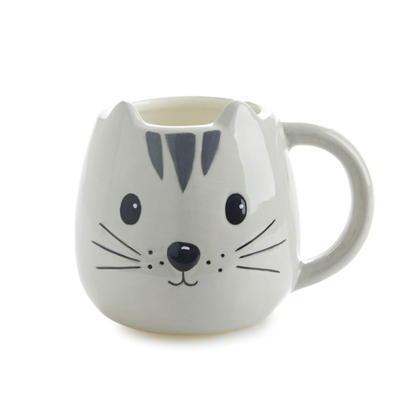 Balvi -  Mok,Kitty,grijs,400 ml,met handvat