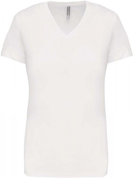 Kariban Dames T-shirt V-hals Korte Mouwen