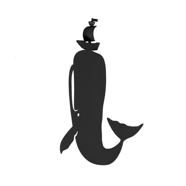 Balvi -  Boekenlegger,Moby Dick,zwart,plastik